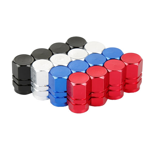 Auto Car Tire Valve Stem Caps 4pcs Bolt-in Aluminum Theftproof Valve Caps Car Wheel Tires Valves Tyre Stem Air Caps