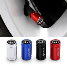 Load image into Gallery viewer, 4Pcs metal SPORT Emblem Car Tire Valve Caps Case For Honda Accord Civic CRV Fit HR-V Vezel Odyssey City Jazz Jade Stream