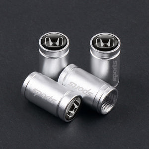 4Pcs metal SPORT Emblem Car Tire Valve Caps Case For Honda Accord Civic CRV Fit HR-V Vezel Odyssey City Jazz Jade Stream