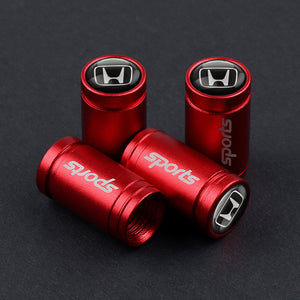 4Pcs metal SPORT Emblem Car Tire Valve Caps Case For Honda Accord Civic CRV Fit HR-V Vezel Odyssey City Jazz Jade Stream