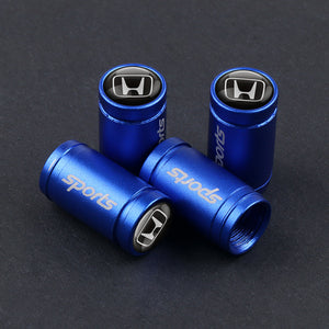 4Pcs metal SPORT Emblem Car Tire Valve Caps Case For Honda Accord Civic CRV Fit HR-V Vezel Odyssey City Jazz Jade Stream
